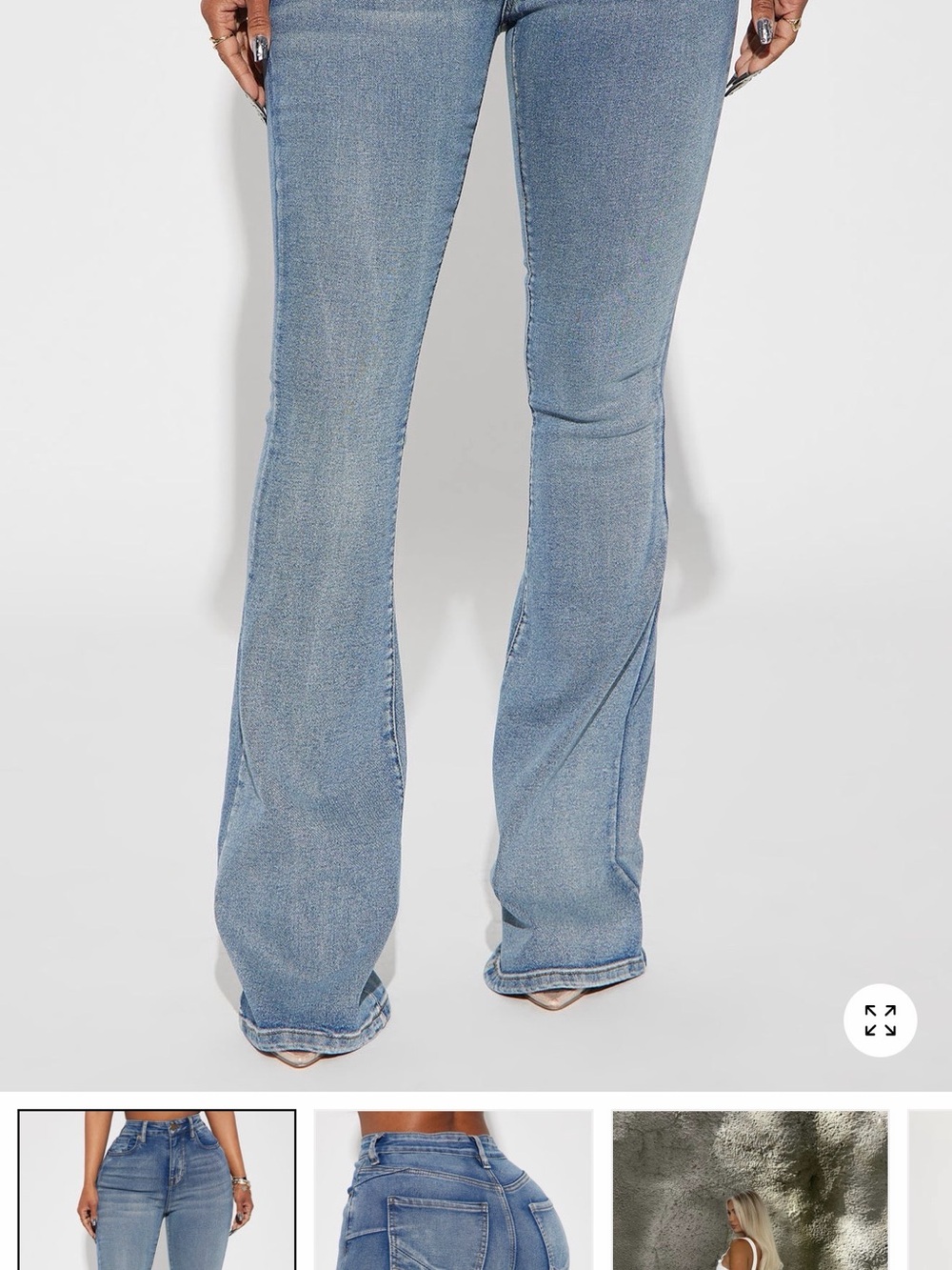 Fashion Nova Light Wash Flare Jeans